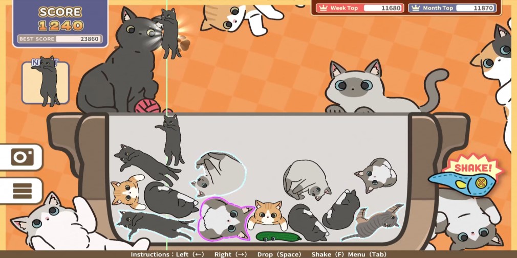 CatTrio is an adorable puzzler where you merge cats to empty the pot